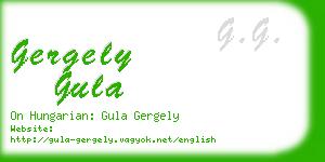 gergely gula business card